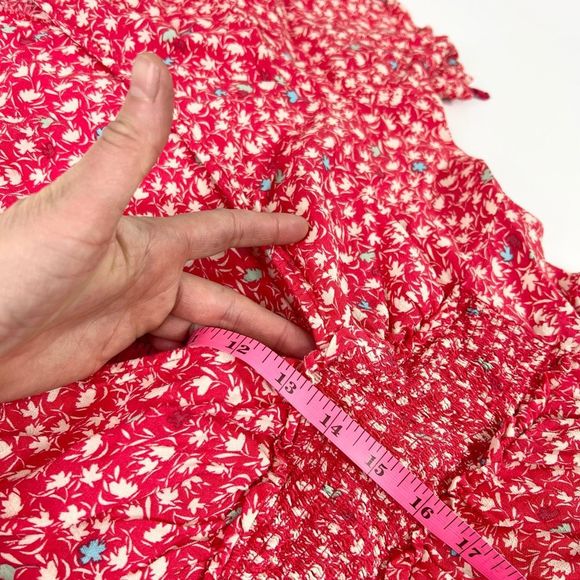 Free People Red Floral Midi Dress - Picture 9 of 15